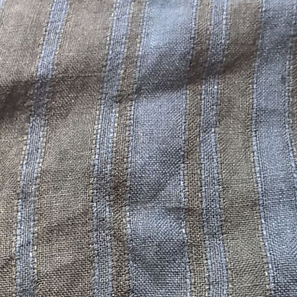 Flax  Navy Black Striped Sleeveless Midi Shift Dress S - Picture 4 of 7